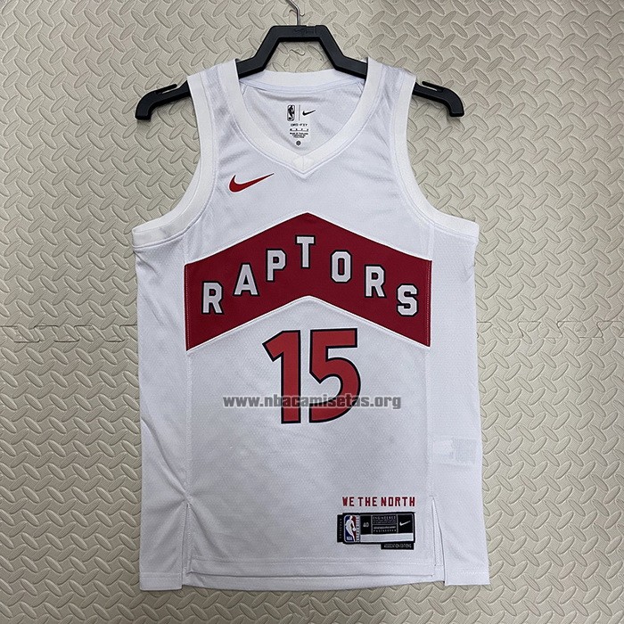 Camiseta Toronto Raptors Vince Carter NO 15 Association 2022-23 Blanco